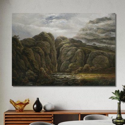 Paesaggio Montano Norvegese Johan Christian Dahl jcd42 quadro stampato su tela