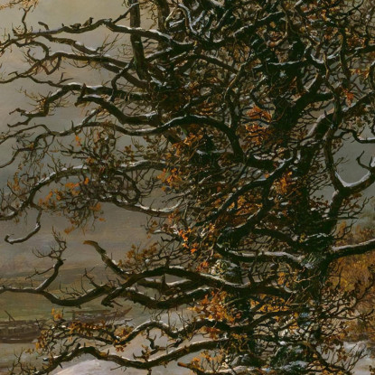 Quercia Sull'Elba In Inverno Johan Christian Dahl jcd43 quadro stampato su tela