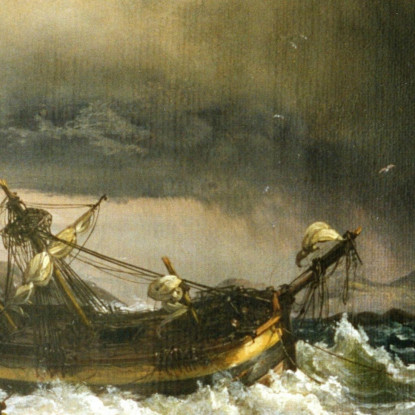 Naufragio Johan Christian Dahl jcd46 quadro stampato su tela