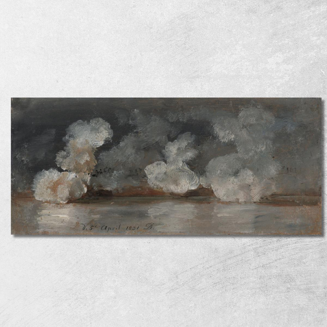 Fumo Da Colpi Di Cannone Johan Christian Dahl jcd48 quadro stampato su tela Fumo Da Colpi Di Cannone Johan Christian Dahl jcd48 quadro stampato su tela