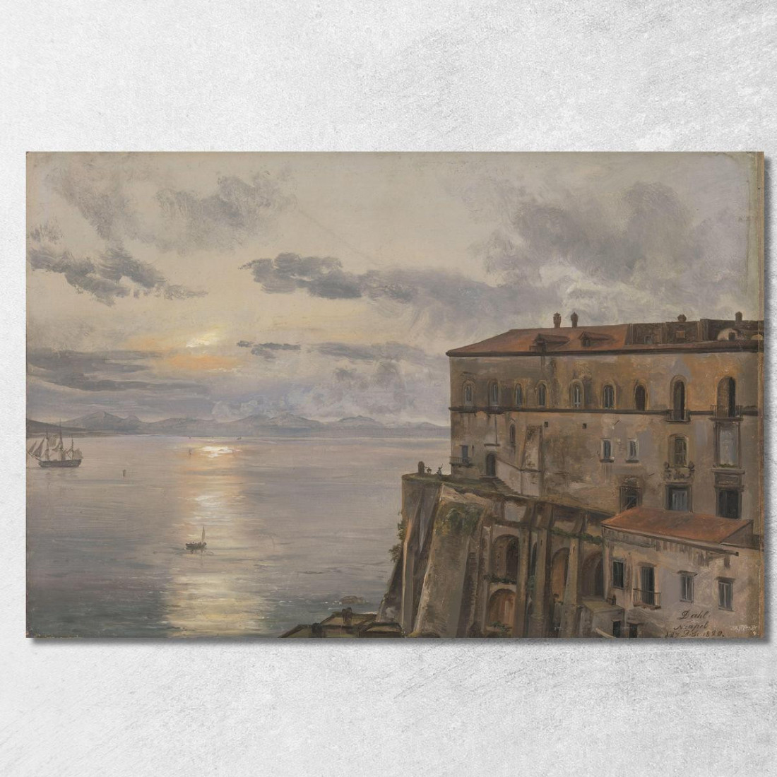 Le Caserme Di Pizzofalcone A Napoli Johan Christian Dahl jcd55 quadro stampato su tela Le Caserme Di Pizzofalcone A Napoli Johan Christian Dahl jcd55 quadro stampato su tela