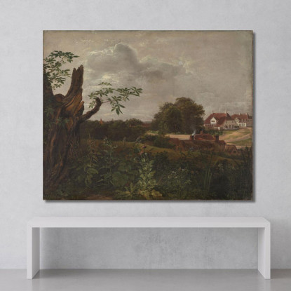 La Grande Locanda A Fredensborg Johan Christian Dahl jcd57 quadro stampato su tela