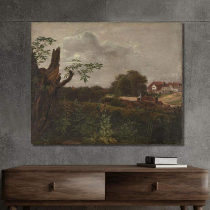 La Grande Locanda A Fredensborg Johan Christian Dahl jcd57 quadro stampato su tela