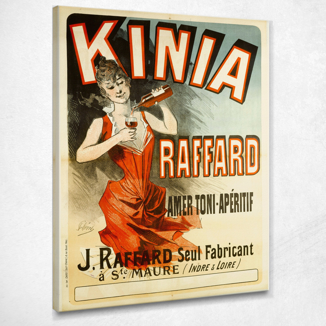 Kinia Raffardamer Toni-Aperitivo Jules Chéret jch46 quadro stampato su tela Kinia Raffardamer Toni-Aperitivo Jules Chéret jch46 quadro stampato su tela
