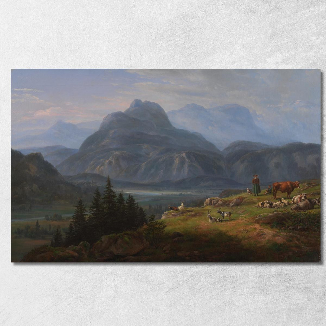 La Valle Dell'Adige Vicino A Roveredo Johan Christian Dahl jcd67 quadro stampato su tela La Valle Dell'Adige Vicino A Roveredo Johan Christian Dahl jcd67 quadro stampato su tela