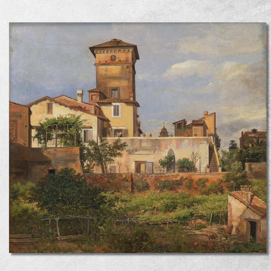 Villa Malta A Roma Johan Christian Dahl jcd71 quadro stampato su tela Villa Malta A Roma Johan Christian Dahl jcd71 quadro stampato su tela