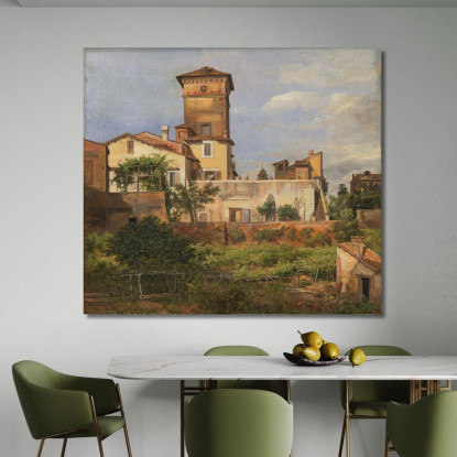Villa Malta A Roma Johan Christian Dahl jcd71 quadro stampato su tela