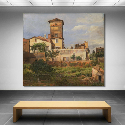 Villa Malta A Roma Johan Christian Dahl jcd71 quadro stampato su tela