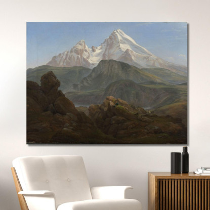 Il Watzmann Johan Christian Dahl jcd72 quadro stampato su tela