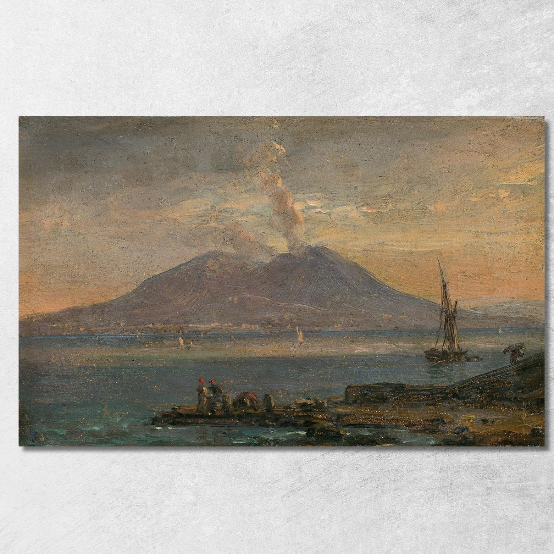 Il Vesuvio Visto Da Posillipo Johan Christian Dahl jcd77 quadro stampato su tela Il Vesuvio Visto Da Posillipo Johan Christian Dahl jcd77 quadro stampato su tela