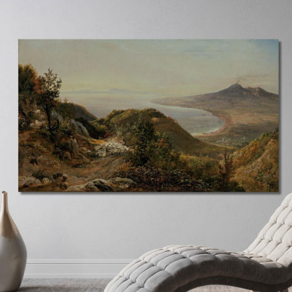 Veduta Da Pimonte Johan Christian Dahl jcd82 quadro stampato su tela