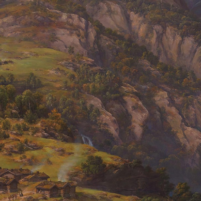 Veduta Da Stalheim Johan Christian Dahl jcd83 quadro stampato su tela