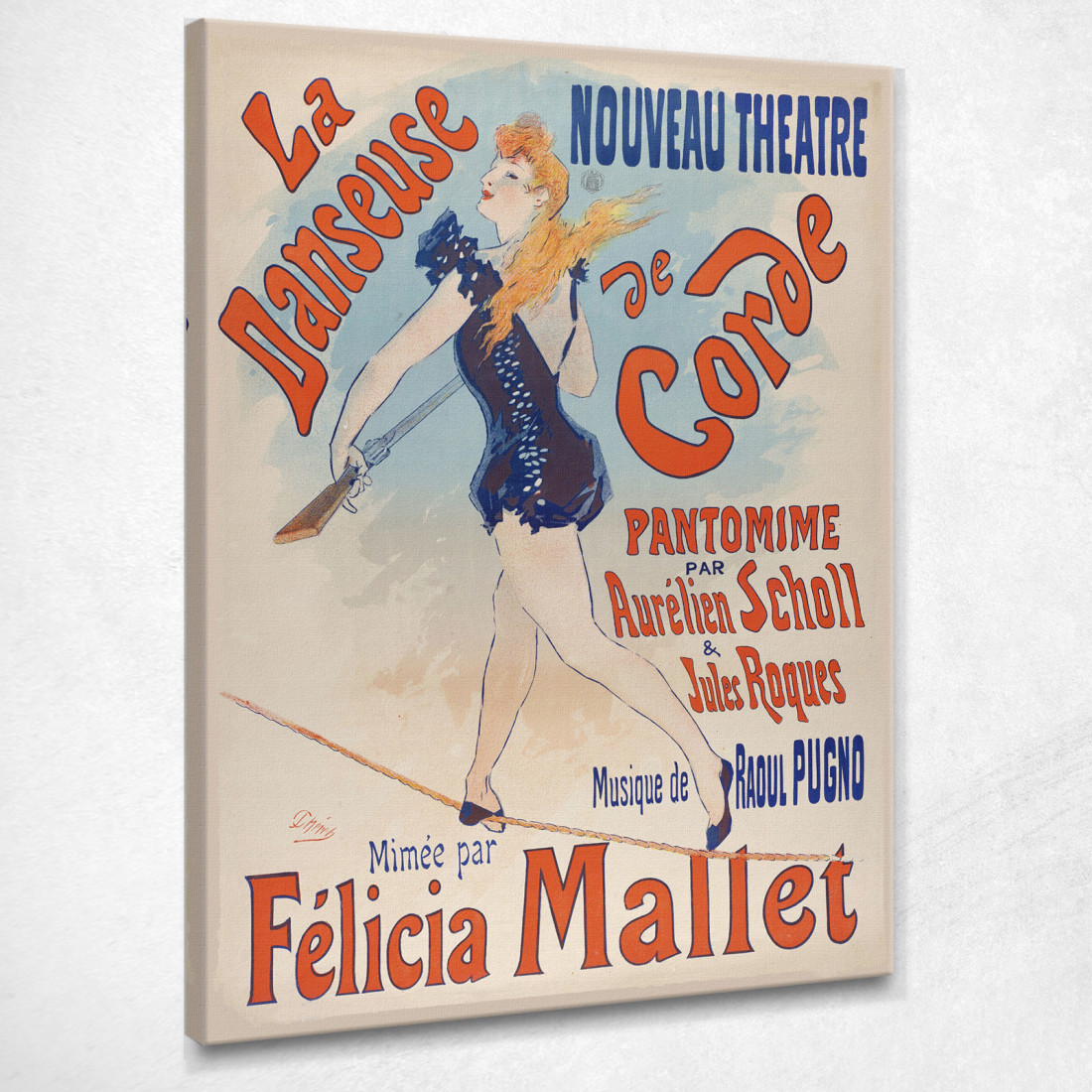La Ballerina Di Corda Jules Chéret jch50 quadro stampato su tela La Ballerina Di Corda Jules Chéret jch50 quadro stampato su tela