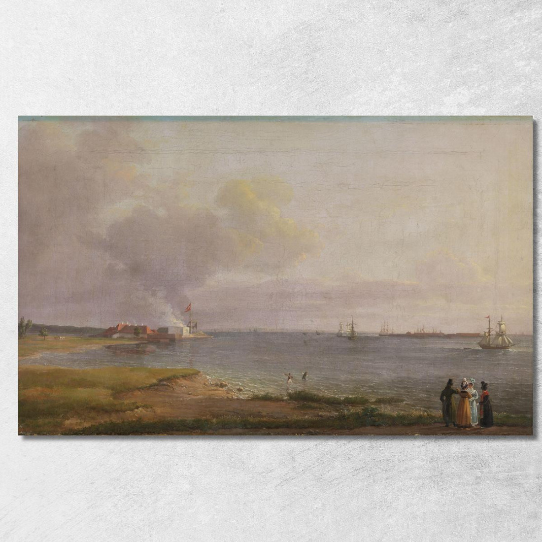Veduta Su Øresund Vicino Alle Cave Di Calce Johan Christian Dahl jcd96 quadro stampato su tela Veduta Su Øresund Vicino Alle Cave Di Calce Johan Christian Dahl jcd96 quadro stampato su tela