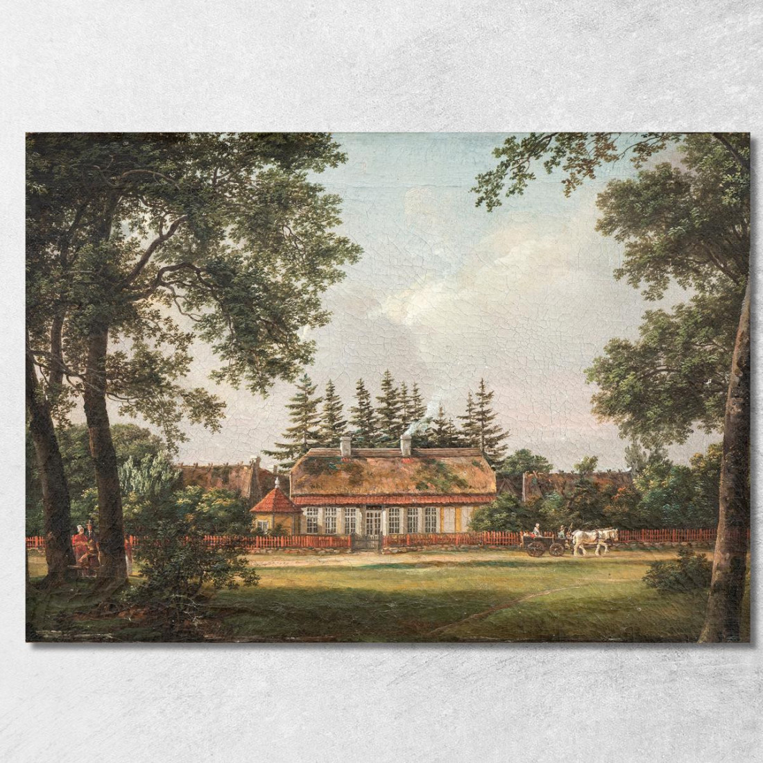 Skovlyst'. La Casa Del Guardaboschi A Hillerod Johan Christian Dahl jcd100 quadro stampato su tela Skovlyst'. La Casa Del Guardaboschi A Hillerod Johan Christian Dahl jcd100 quadro stampato su tela