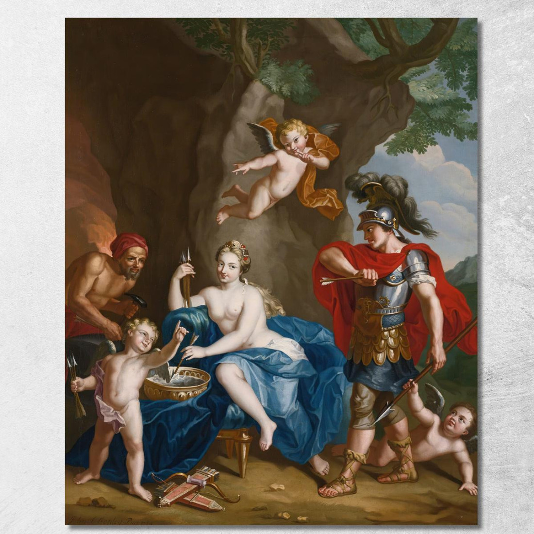 Marte Venere E Vulcano – La Fucina Di Vulcano John Singleton Copley jsg32 quadro stampato su tela Marte Venere E Vulcano – La Fucina Di Vulcano John Singleton Copley jsg32 quadro stampato su tela