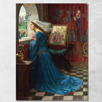 La Bella Rosamunda John William Waterhouse jww12 quadro stampato su tela