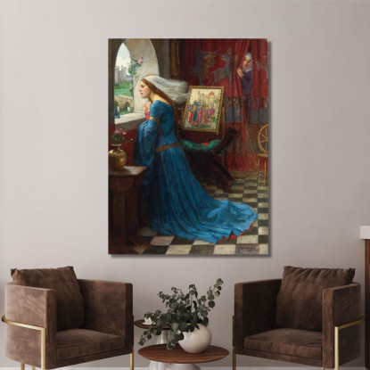 La Bella Rosamunda John William Waterhouse jww12 quadro stampato su tela