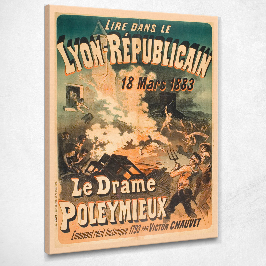 La Tragedia Di Poleymieux Jules Chéret jch61 quadro stampato su tela La Tragedia Di Poleymieux Jules Chéret jch61 quadro stampato su tela