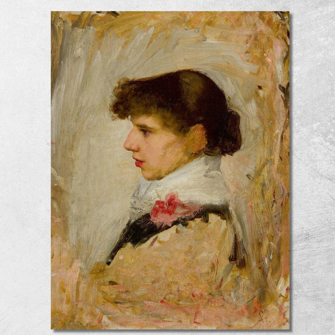 Testa Di Una Modella 2 John William Waterhouse jww15 quadro stampato su tela Testa Di Una Modella 2 John William Waterhouse jww15 quadro stampato su tela