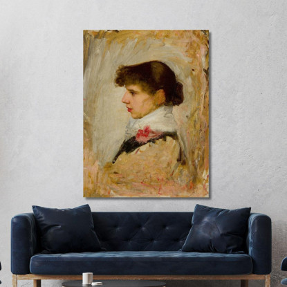 Testa Di Una Modella 2 John William Waterhouse jww15 quadro stampato su tela