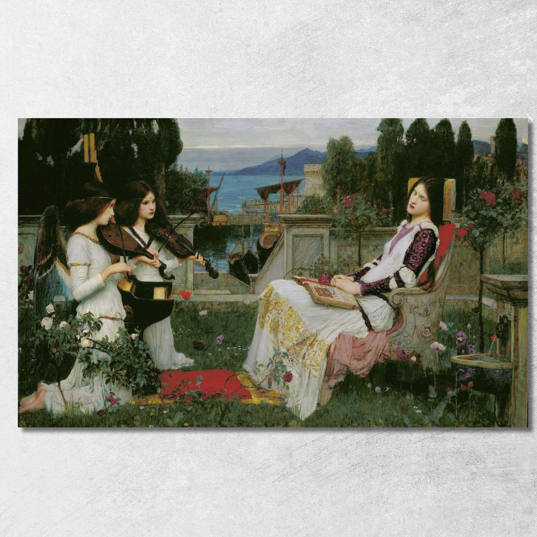 Santa Cecilia John William Waterhouse jww28 quadro stampato su tela Santa Cecilia John William Waterhouse jww28 quadro stampato su tela