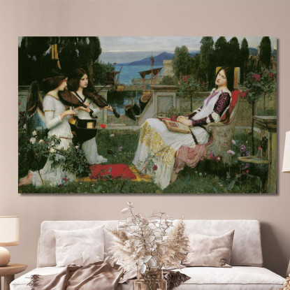 Santa Cecilia John William Waterhouse jww28 quadro stampato su tela