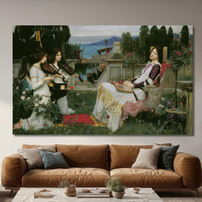 Santa Cecilia John William Waterhouse jww28 quadro stampato su tela