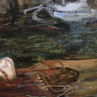 Studio Per Ninfe Che Trovano La Testa Di Orfeo John William Waterhouse jww29 quadro stampato su tela
