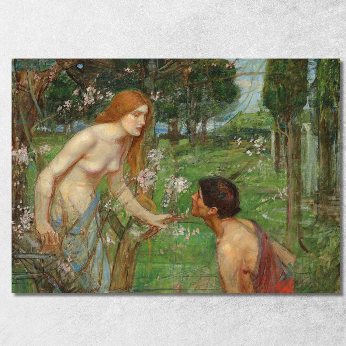 Studio Per 'Fillide E Demofonte' John William Waterhouse jww31 quadro stampato su tela Studio Per 'Fillide E Demofonte' John William Waterhouse jww31 quadro stampato su tela