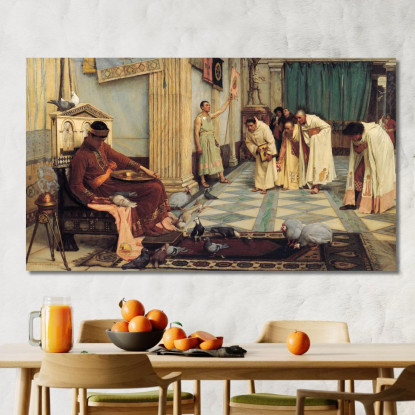 I Favoriti Dell'Imperatore Onorio 2 John William Waterhouse jww32 quadro stampato su tela
