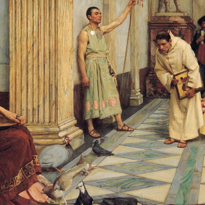 I Favoriti Dell'Imperatore Onorio 2 John William Waterhouse jww32 quadro stampato su tela