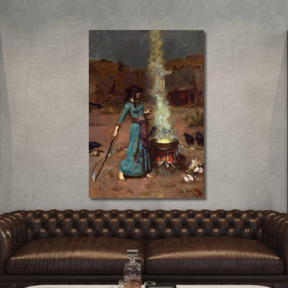 Il Cerchio Magico John William Waterhouse jww34 quadro stampato su tela