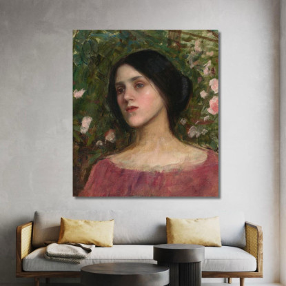 Il Pergolato Di Rose John William Waterhouse jww36 quadro stampato su tela