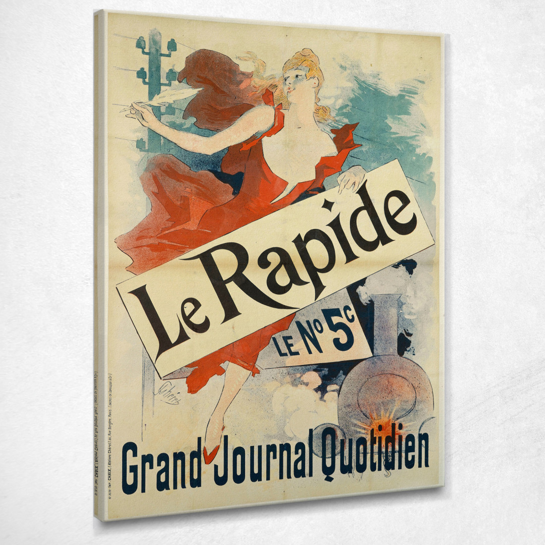 Le Rapidenº 5C Gran Diario Quotidiano Jules Chéret jch64 quadro stampato su tela Le Rapidenº 5C Gran Diario Quotidiano Jules Chéret jch64 quadro stampato su tela