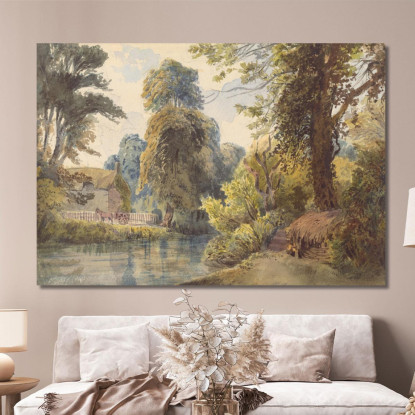 Parco Svizzero Con Stagno E Slitta Ladislav Mednyánszky lmd60 quadro stampato su tela