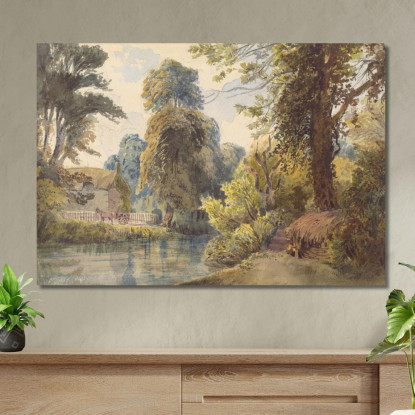 Parco Svizzero Con Stagno E Slitta Ladislav Mednyánszky lmd60 quadro stampato su tela