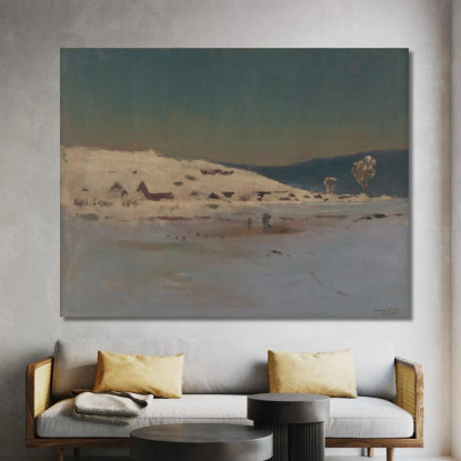 Paesaggio Invernale 2 Ladislav Mednyánszky lmd65 quadro stampato su tela