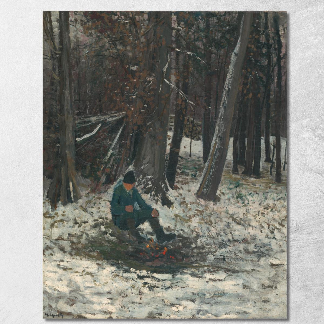Taglialegna Ladislav Mednyánszky lmd67 quadro stampato su tela Taglialegna Ladislav Mednyánszky lmd67 quadro stampato su tela
