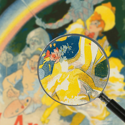 L'Arcobaleno Jules Chéret jch72 quadro stampato su tela