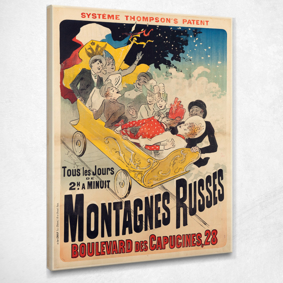 Montagne Russe Jules Chéret jch76 quadro stampato su tela Montagne Russe Jules Chéret jch76 quadro stampato su tela