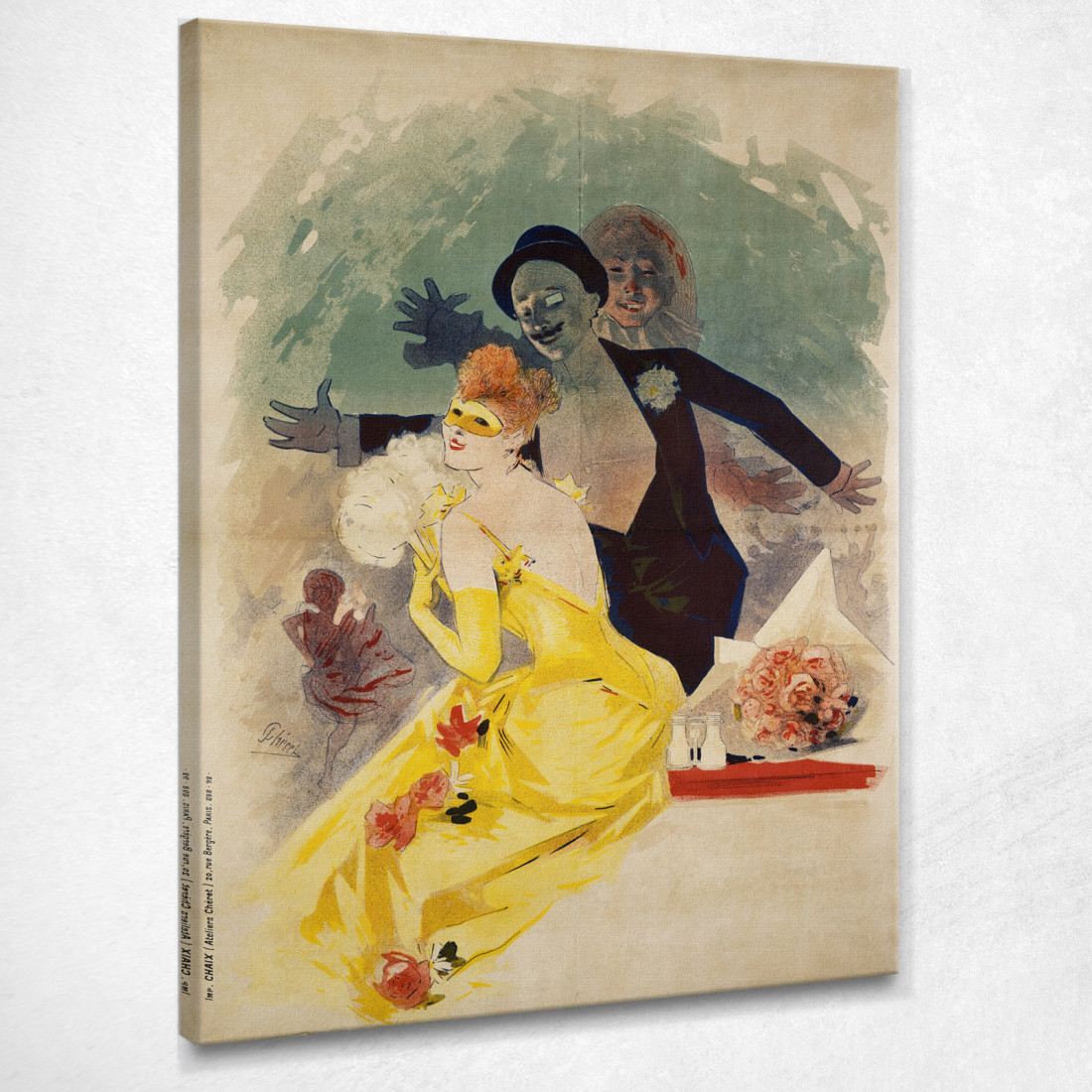 Carnevale Lirico 1892 1° Ballo In Maschera Jules Chéret jch82 quadro stampato su tela Carnevale Lirico 1892 1° Ballo In Maschera Jules Chéret jch82 quadro stampato su tela