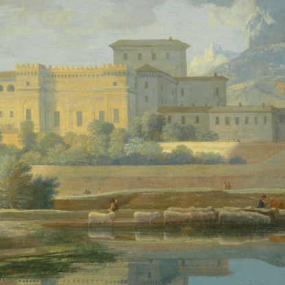 Paesaggio Con Calma Nicolas Poussin nps12 quadro stampato su tela