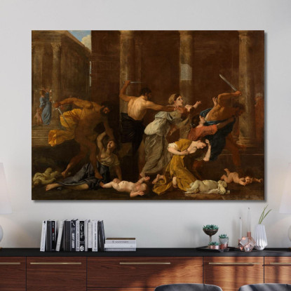 Il Massacro Degli Innocenti Nicolas Poussin nps16 quadro stampato su tela