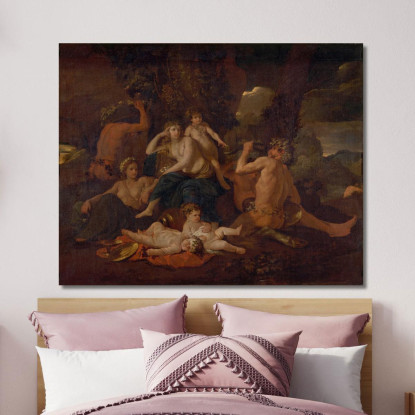L'Infanzia Di Bacco Nicolas Poussin nps17 quadro stampato su tela