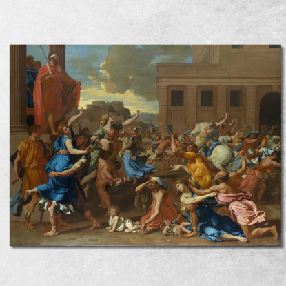 Il Ratto Delle Sabine Nicolas Poussin nps26 quadro stampato su tela