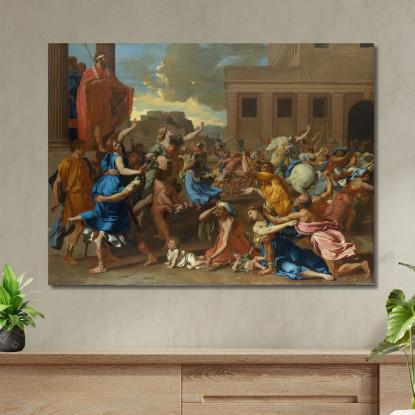 Il Ratto Delle Sabine Nicolas Poussin nps26 quadro stampato su tela