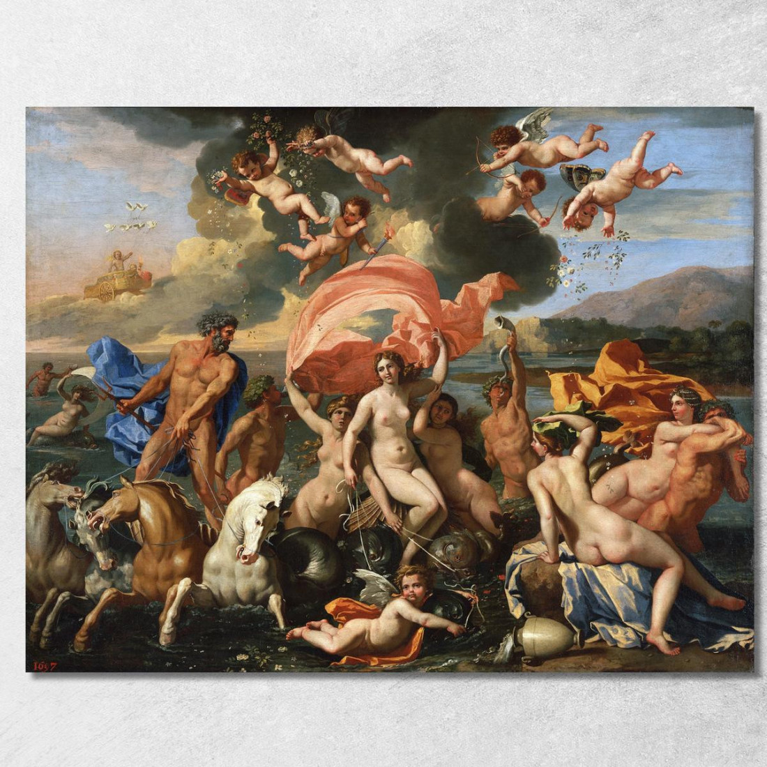 La Nascita Di Venere Nicolas Poussin nps31 quadro stampato su tela La Nascita Di Venere Nicolas Poussin nps31 quadro stampato su tela