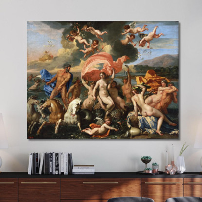 La Nascita Di Venere Nicolas Poussin nps31 quadro stampato su tela