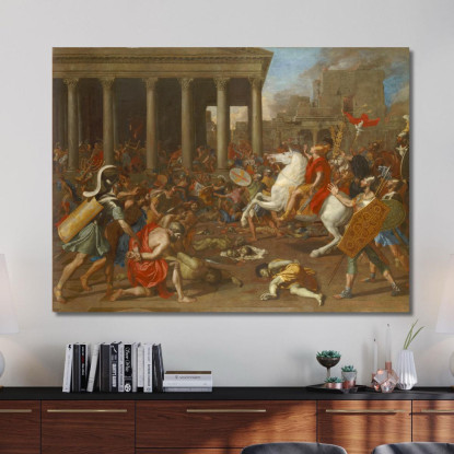 La Conquista Di Gerusalemme Da Parte Dell'Imperatore Tito Nicolas Poussin nps34 quadro stampato su tela